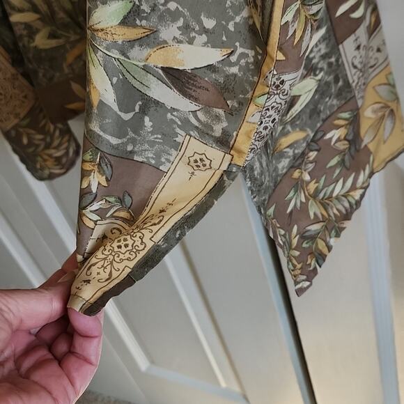 Vintage Grove Avenue Womens Button Front Top Size 5X 100% Silk Tropical Vacation - Picture 4 of 9